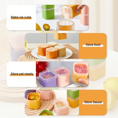 1.7 Inch Custom Extra Large Ice Cube Tray Colorful Silicone Ice Cube Moulds With Lid