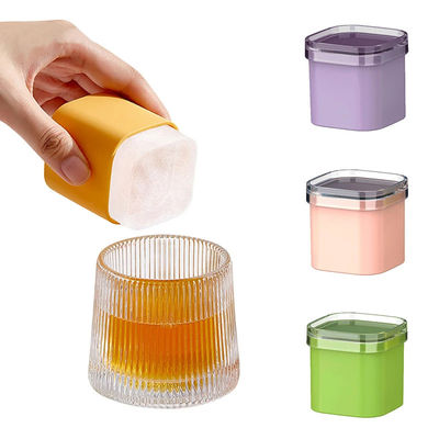 1.7 Inch Custom Extra Large Ice Cube Tray Colorful Silicone Ice Cube Moulds With Lid