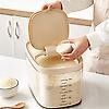 6L-10L Clear Rice Dispenser Container Pop Up Sealed Tight For Cereals Corns Grains
