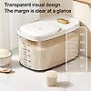 6L-10L Clear Rice Dispenser Container Pop Up Sealed Tight For Cereals Corns Grains