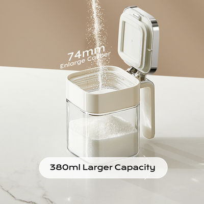 Kitchen Seasoning Powder Spices Storage Container Tea Coffee Sugar Salt Glass Jars Container With Stainless Steel Lid And Spoon