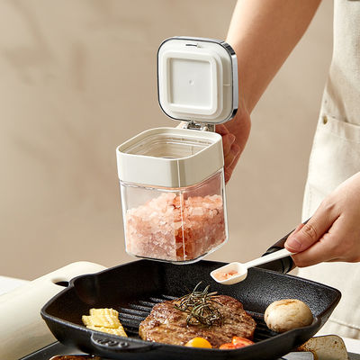 Kitchen Seasoning Powder Spices Storage Container Tea Coffee Sugar Salt Glass Jars Container With Stainless Steel Lid And Spoon